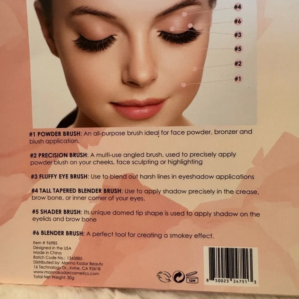 6 piece Brush Basics set from Goddess by Manna Kadar Makeup Beauty Face …